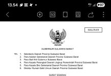 Gubernur Sulbar Terbitkan SE WFA bagi ASN Jelang Nyepi dan Idul Fitri 1447 H