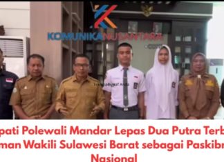 Bupati Polewali Mandar Lepas Dua Putra Terbaik Polman Wakili Sulawesi Barat sebagai Paskibraka Nasional
